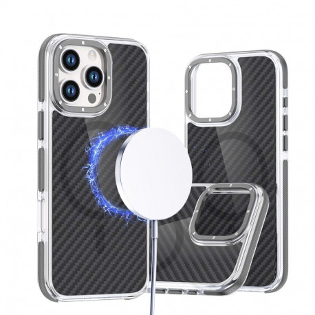 Case for Samsung A37 5G Fiber compatible MagSafe gray