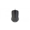 USB wired mouse, 3 buttons, rubberized surface, 1000DPI