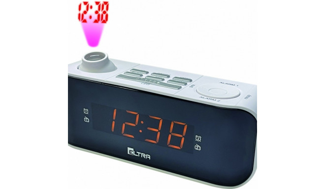 Clockradio Kasia (Kate) with projector, white