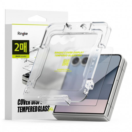 Ringke Ringke Cover Display Easy Slide Tempered Glass 2-pack for Samsung Galaxy Z Flip 7 - Transpare