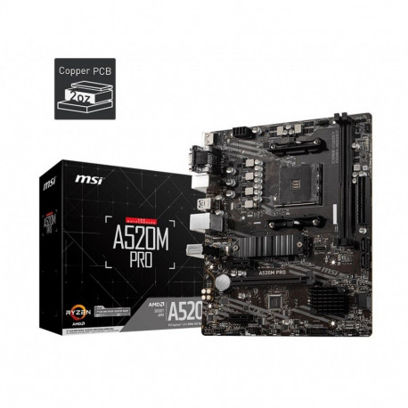 Motherboard A520M PRO AM4 2DDR4 DP/VGA/HDMI USB 3.2 mATX