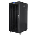 RACK installation cabinet solution 19 22U 800X800 black LCD glass door (FLAT PACK)