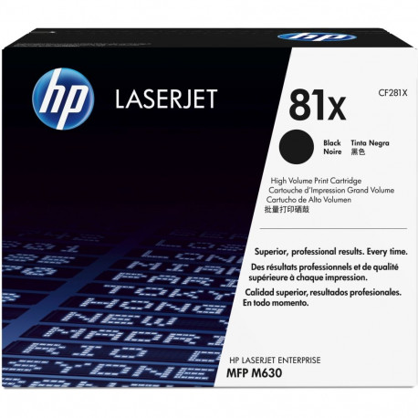 "HP Toner 81X CF281X Schwarz bis zu 25.000 Seiten ISO/IEC 19752"