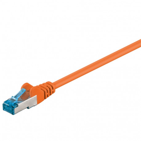 Võrgukaabel Cat6a S/FTP 0.5m, oranz, PiMF, LSZH, CU