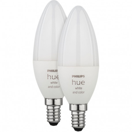 Philips Hue E14 5,3W RGBW küünal 2-pakk