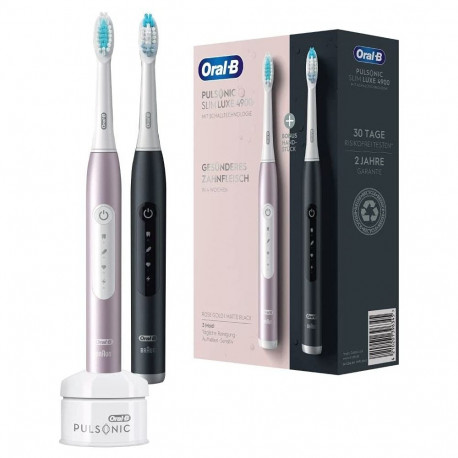 Braun Oral-B toothbrush Pulsonic Slim 4900 rose - Luxe 4900 black / rose gold with 2nd handpiece