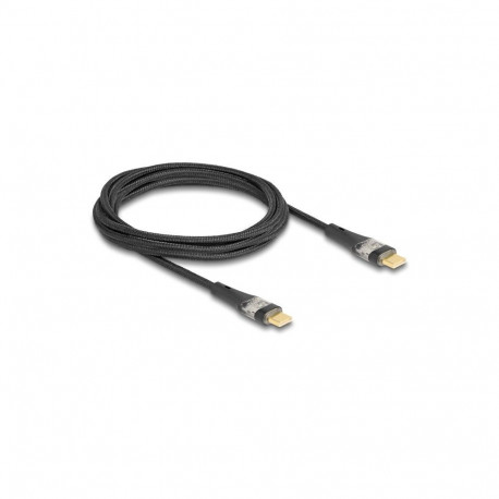"DELOCK USB 2.0 Typ-C St. zu St. transparent PD 3.0 100 W 2 m"