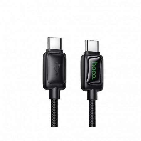 Cable with LCD USB C to USB C Hoco 3A 60W 1,2 m U146 black