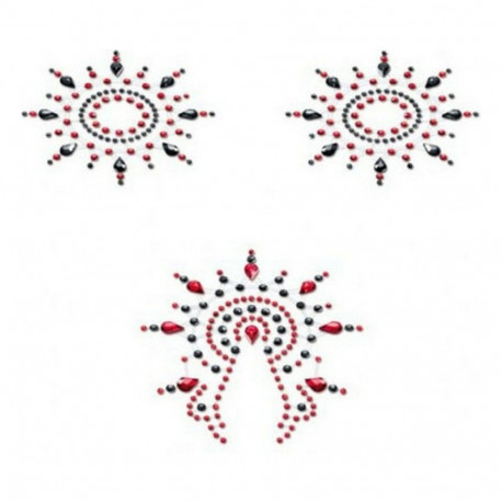 Komplekt Gloria, must ja punane Mystim (3 pcs)