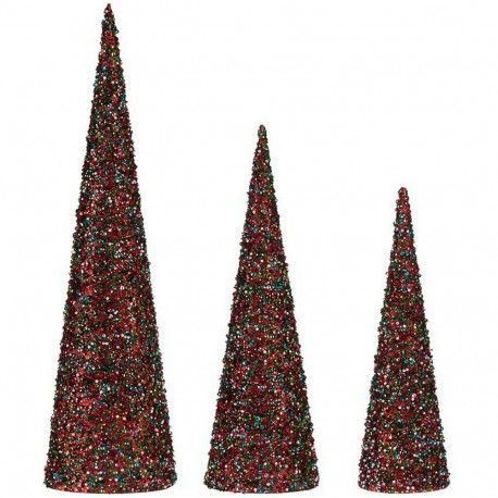 Jõuluehe Krist+ Sinine Fuksiaroosa Litrid Jõulud 16,5 x 60 x 16,5 cm Koonused 3 Tükid, osad