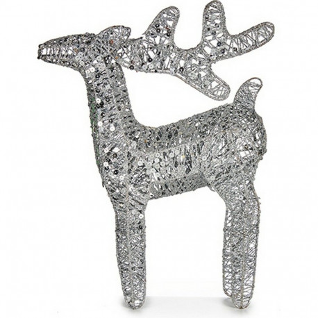 Jõulu põhjapõder Hõbedane Metall 30 x 43,5 x 10 cm