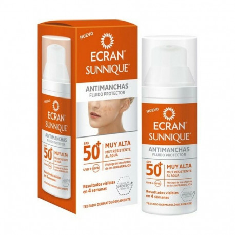 Anti-Brown Spot jumeühtlustamise päikeselosjoon Ecran 484016 Spf 50 Spf 50+ 50 ml