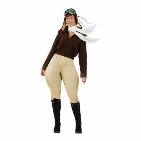 Costume for Adults My Other Me Aircraft Pilot Brown - S