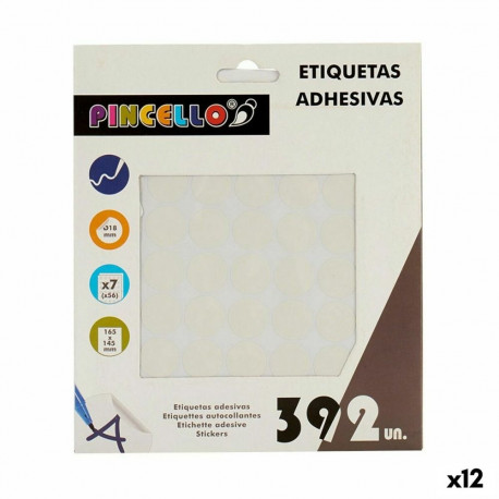 Adhesive labels Pincello White Ø 18 mm 17 x 4 x 19,5 cm (12 Units)