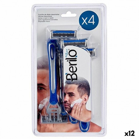 Disposable Razor Berilo 4 Pieces (12 Units)