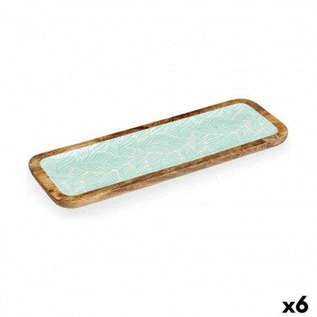 Lauakaunistus Gift Decor Valge Pruun Roheline Polüester Vaik Mangopuit 45 x 15 cm 15,2 x 2,54 x 45,7