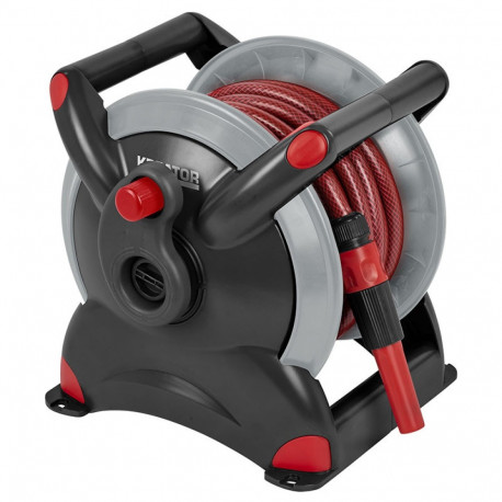 Dārza sļūtene 15m (1/2"), ar uztīšanas rulli Kreator