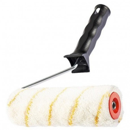Rullis ar kātu 25cm Ø41mm, 12mm, poliesters, dzeltens