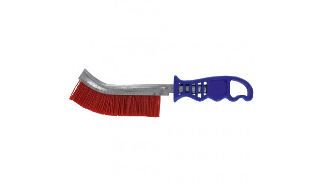 Abrasive nylon wire brush with plastic handle
