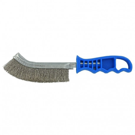Stainless steel wire brush with plastic handle, Ø0.3mm