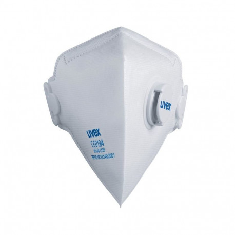 Face mask silv-Air classic 3110 FFP1, folding mask with valve, white, 3 pcs retail pack