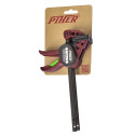 Piher micro quick clamp set – 2 pieces, 20 cm jaw opening, nylon and fiberglass jaws, tempered carbo