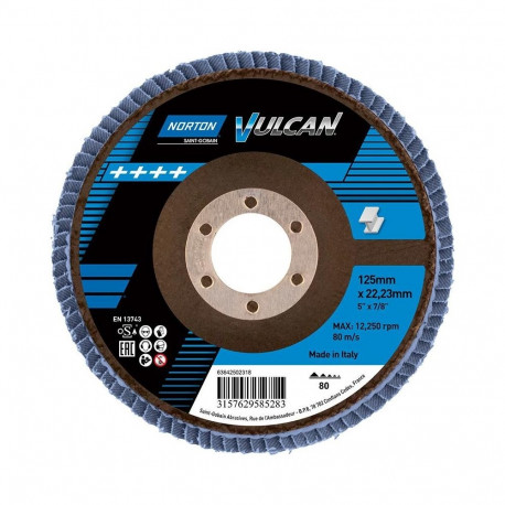 Lamellketas Norton Vulcan 125x22 R842 P80 (10tk)