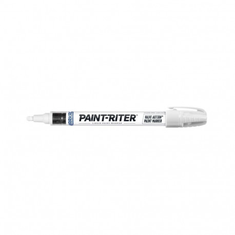 Markal valve action paint marker – medium bullet tip, white, xylene-free permanent paint