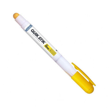 Markal Quik Stik paintstik mini 6mm solid paint marker – yellow, twist-up plastic holder, weather an