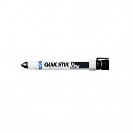 Markal Quik Stik Paintstik 17mm solid paint marker – black, twist-up holder, weather and UV resistan