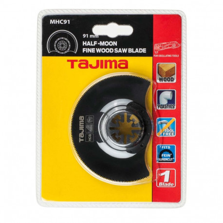 Tajima multitööriista saetera puidule, plastikule ja pehmele metallile, kauss poolkuu 91mm