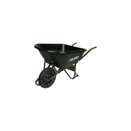 Truper 120L wheelbarrow with plastic tray and reinforced pneumatic wheel (3pcs)