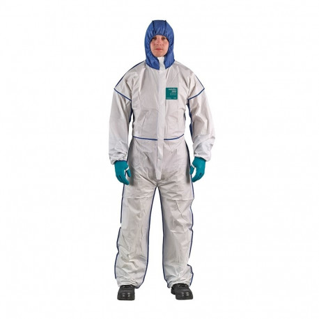 Ansell AlphaTec 1800 COMFORT disposable protective coverall – Type 5/6 certified, microporous lamina