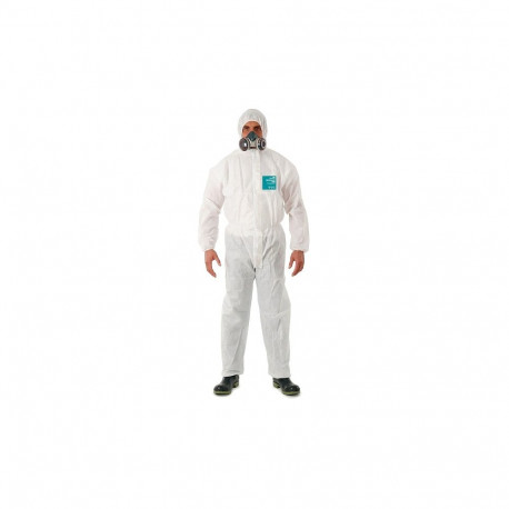 Ansell AlphaTec 1800 Standard Bound disposable hooded coverall – Type 5/6 protection, anti-static, m