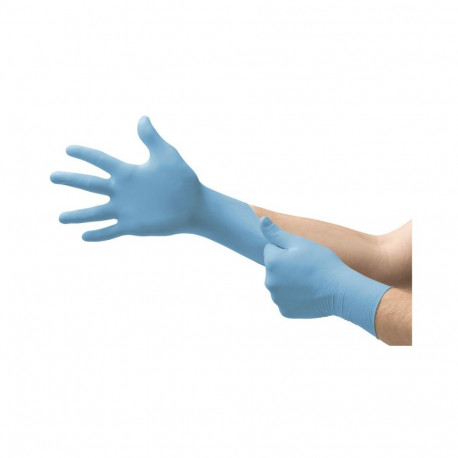 Ansell Microflex 92-134 disposable powder-free nitrile gloves – textured fingertips, size S, blue, 1