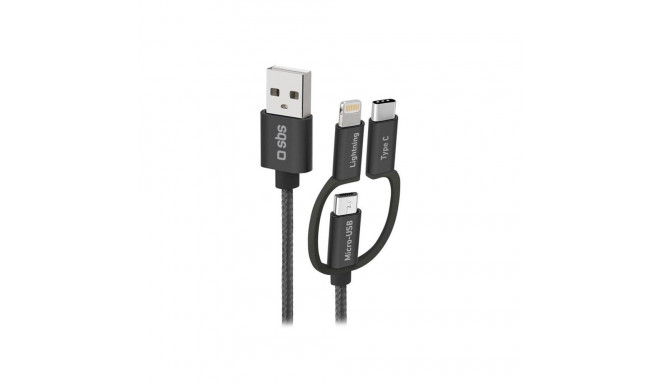 Cable SBS 3-in-1 USB/USB-C/MicroUSB/Lightning 1,2m