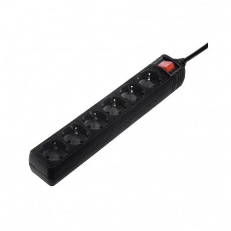 Pikendusj. Hama 6-Way, Switch, 5m, Black