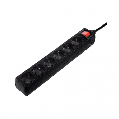 Pikendusj. Hama 6-Way, Switch, 3m, Black