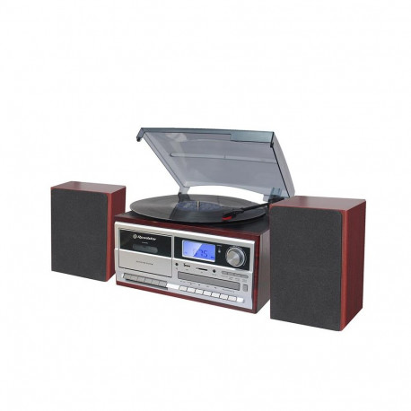 Retro muusikakeskus Roadstar, CD/Vinüül, kassett, brown