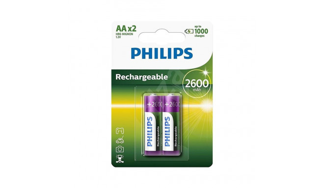 Akupatarei Philips AA 2600mAh 2 tk