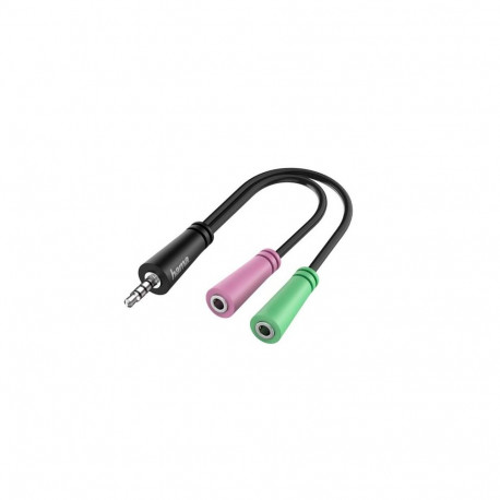 Adapter Hama 4-pin 3,5mm pistik - 2x3,5mm pesa