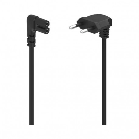 Voolukaabel Hama 2-pin 90° 1.5m, Black