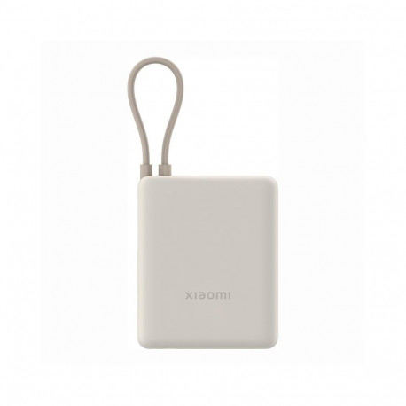 Power bank Xiaomi 10000mAh 33, Integrated cable, Tan