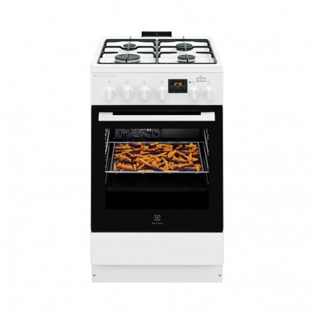 Gaasipliit elektriahjuga, Electrolux, 50cm, valge