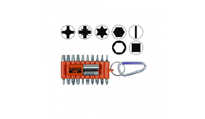 Universal bits set 22 pcs in rubber holder PH+PZ+TORX+SL