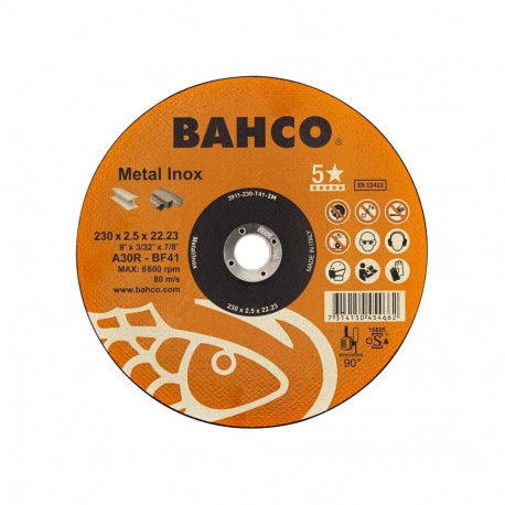 Bahco lõikeketas A46R INOX+Fe T41 cutting disc – 125x1.6x22.23 mm, stainless steel, OSA certified