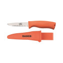 Bahco 1446-FLOAT floating rescue knife – serrated blade, blunt tip, fluorescent handle, corrosion-re