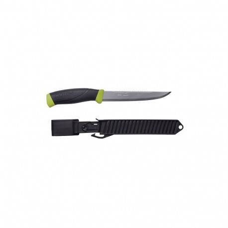 Morakniv Companion kalasoomustaja – 150 mm roostevaba teras tera, sakiline selg, laimiroheline