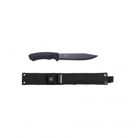 Morakniv Pathfinder Blackblade pussnuga – 170 mm süsinikterasest tera, MOLLE tupp, must