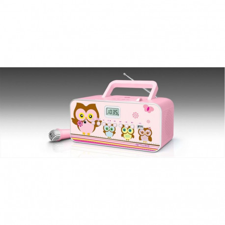 Muse M-29KP Pink/Image, 30 W, Portable radio CD/MP3 player with USB,